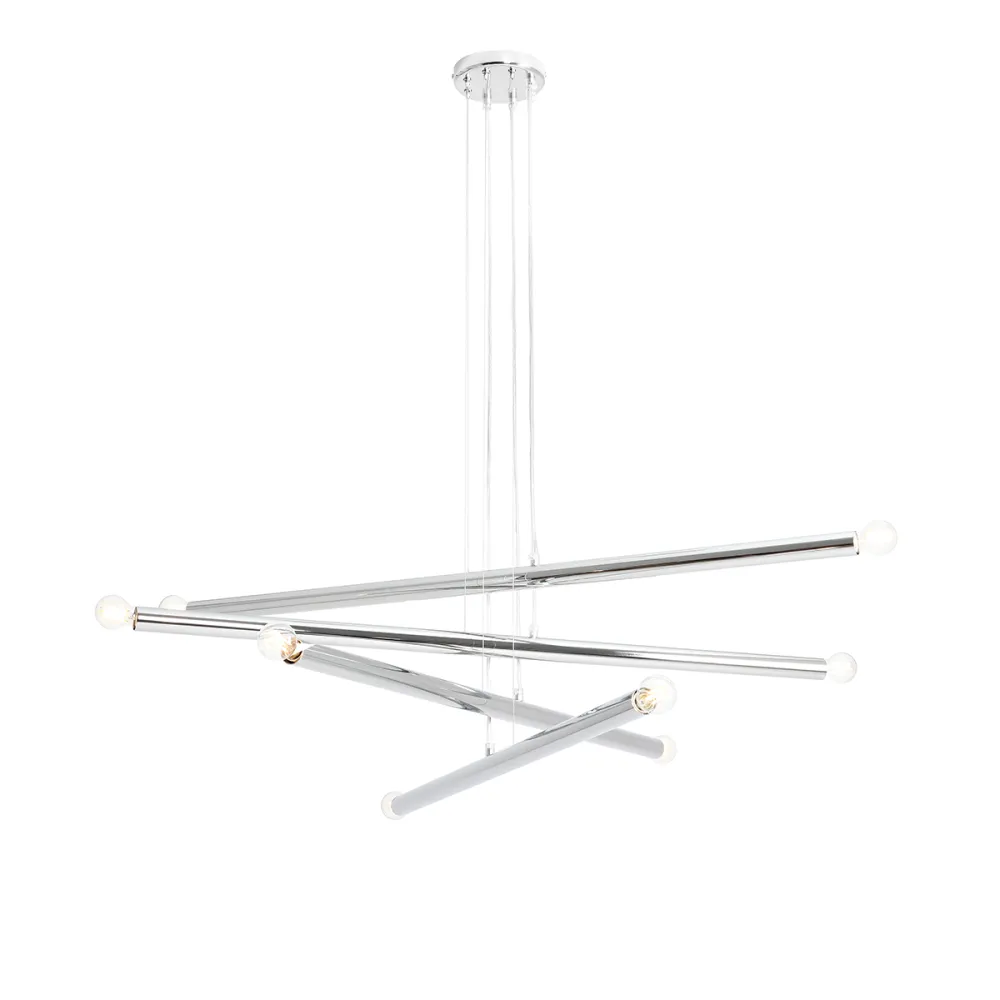 OPRAWA WISZĄCA TUBO 8 CHROM 8 X 40W E14 METAL