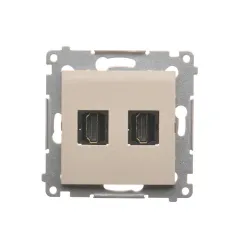 SIMON 54 MODUŁ KREM GNIAZDO 2X HDMI