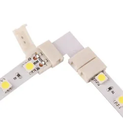 ZŁĄCZKA LED 10MM. KSZTAŁT: L PCV