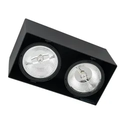 PLAZA CZARNY OPRAWA SUFITOWA NT 2X GU10 AR111/ 12W IP20 METAL