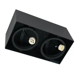 PLAZA CZARNY OPRAWA SUFITOWA NT 2X GU10 AR111/ 12W IP20 METAL