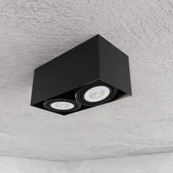 PLAZA CZARNY OPRAWA SUFITOWA NT 2X GU10 AR111/ 12W IP20 METAL