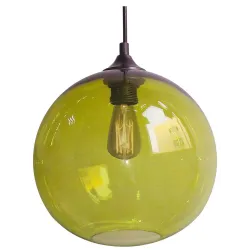 EDISON ZIELONY OPRAWA WISZĄCA 1X E27/ 60W IP20 METAL/ SZKŁO