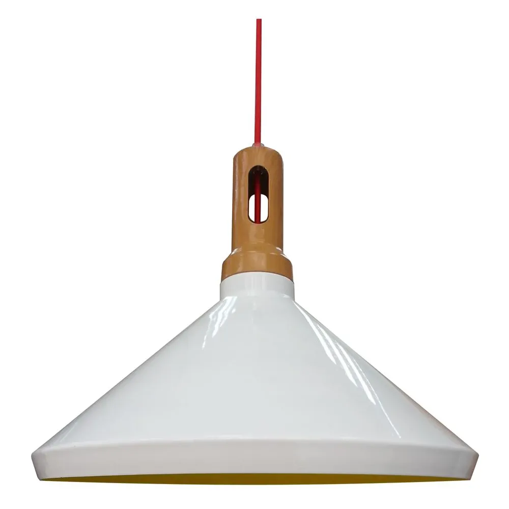 ROBINSON BIAŁY/ ŻÓŁTY OPRAWA WISZĄCA 1X E27/ 60W IP20 METAL