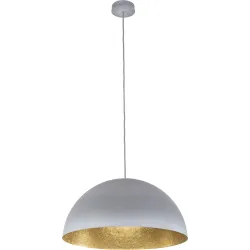 SFERA SZARY NAKRAPIANY/ ZŁOTY OPRAWA WISZĄCA 1X E27/ 60W IP20 STAL LAKIEROWANA/ KOMPOZYT