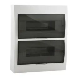 DB212S 2X12M/SMD ROZDZIELNIA PLASTIKOWA NT 24M 2X 12M IP40 IK06 326X270X100 DRZWI DYMNE BIAŁY