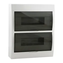 DB212S 2X12M/SMD ROZDZIELNIA PLASTIKOWA NT 24M 2X 12M IP40 IK06 326X270X100 DRZWI DYMNE BIAŁY