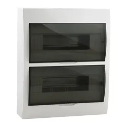 DB212S 2X12M/SMD ROZDZIELNIA PLASTIKOWA NT 24M 2X 12M IP40 IK06 326X270X100 DRZWI DYMNE BIAŁY