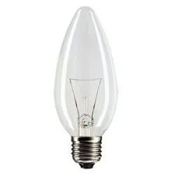 B35 ŻARÓWKA WSTRZĄSOODPORNA ŚWIECZKA 60W E27 230V PRZEZROCZYSTA WW 2700K 450LM SOLEO WST-0038