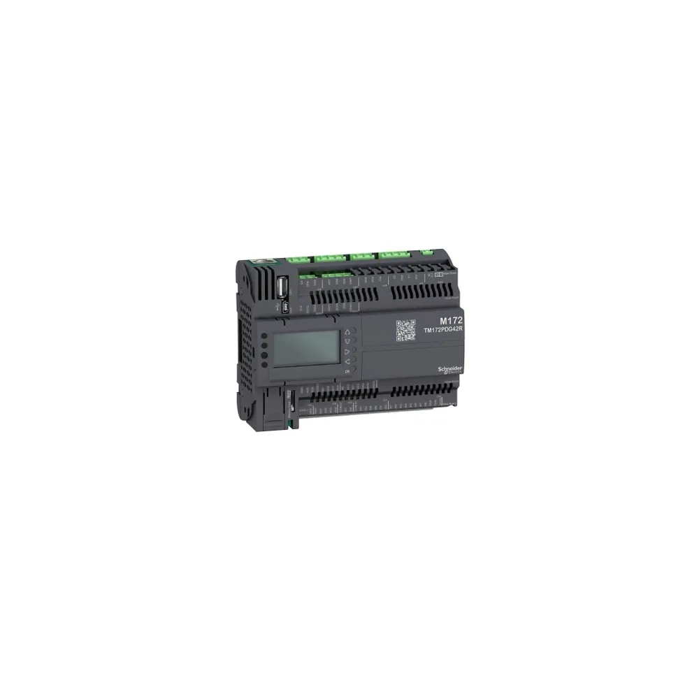 Schneider Electric Sterownik PLC HVAC M172 12xDI 12xAI 12xDO 6xAO 2xModbus SL CANModbus TCP BACNet, TM172PDG42R