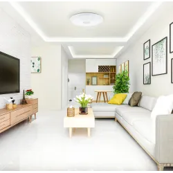 TOTARI-C BIAŁY/ CHROM OPRAWA SUFITOWA PLAFON NT LED 34W 2700K-6500K 5400LM IP20 STAL/ TWORZYWO
