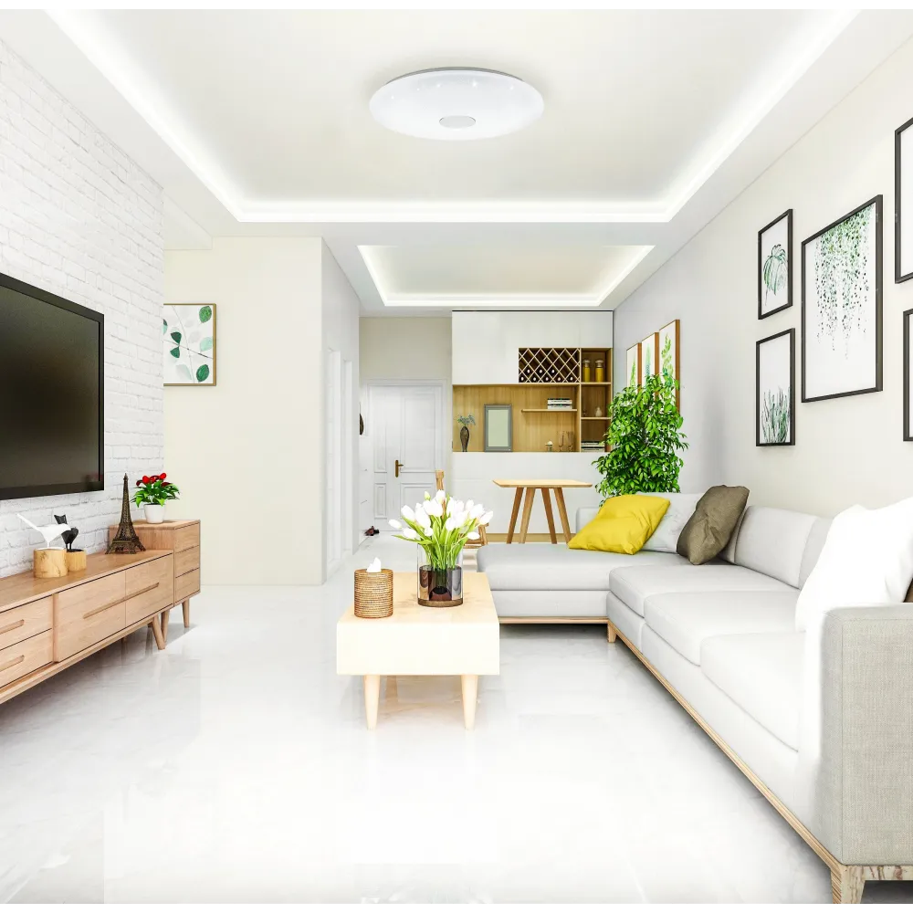 TOTARI-C BIAŁY/ CHROM OPRAWA SUFITOWA PLAFON NT LED 34W 2700K-6500K 5400LM IP20 STAL/ TWORZYWO