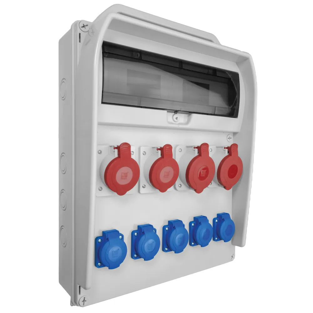 R-BOX 240P ROZDZIELNIA BUDOWLANA 2X 250V 2X 16A/5P WYŁ. 0/1 Z PRZEWODEM IP44