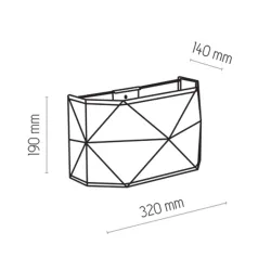 KANTOOR BLACK CZARNY/ BIAŁY OPRAWA ŚCIENNA KINKIET NT 1X E27/ 15W IP20 METAL/ TKANINA/ TWORZYWO