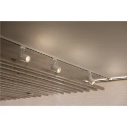 EURO SPOT BIAŁY OPRAWA SYSTEMOWA TRACK REFLEKTOR 3F 1X GU10/ 25W IP20 ALUMINIUM