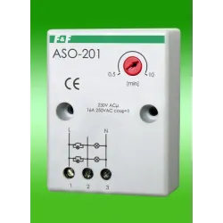 ASO-204 AUTOMAT SCHODOWY NT 16A 1Z 0.5-10MIN 24V AC IP20 ZACISKI ŚRUBOWE