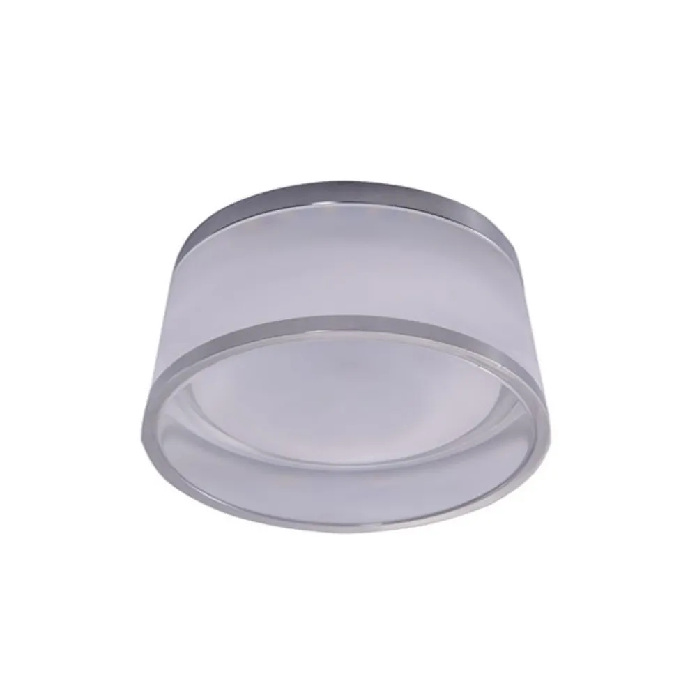UNA PRZEZROCZYSTY OPRAWA SUFITOWA PT LED 7W NW 4000K 590LM IP44 SZKŁO/ ALUMINIUM