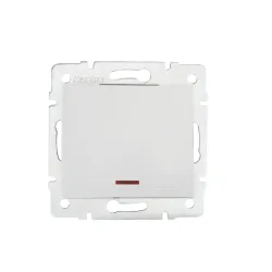 DOMO 01-1110-202 BI  ŁĄCZNIK JEDNOBIEGUNOWY Z LED