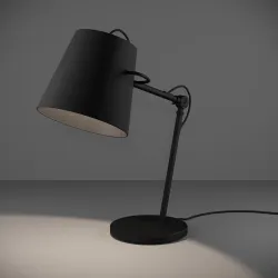 GRANADILLOS CZARNY OPRAWA STOŁOWA 1X E27/ 40W STAL/ TKANINA