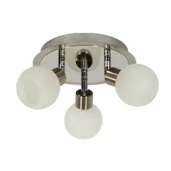 ALABASTER SREBRNY/ BIAŁY OPRAWA SUFITOWA SPOT NT 3X G9/ 40W IP20 METAL/ SZKŁO