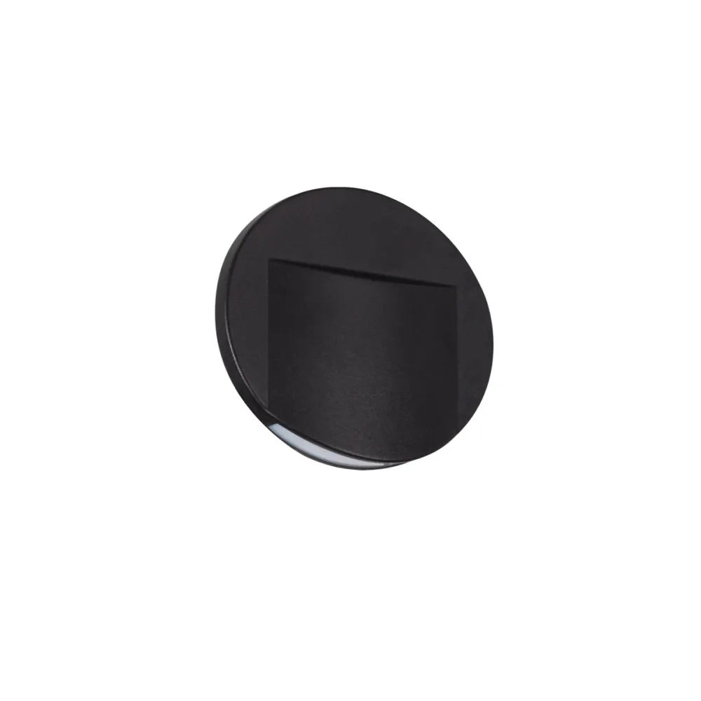 ERINUS LED O B-WW CZARNY OPRAWA SCHODOWA LED OKRĄGŁA 0.8W 12V WW 3000K 15LM IP20 TWORZYWO