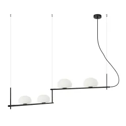 KERNIO CZARNY/ BIAŁY OPRAWA WISZĄCA 4X G9/ 25W IP20 STAL/ SZKŁO
