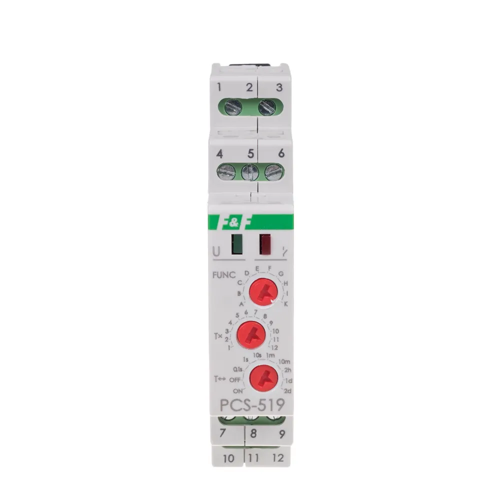 PCS-519 DUO PRZEKAŹNIK CZASOWY 2X8A 2P 1M 24V AC/DC / 230V AC 10-FUNKCYJNY