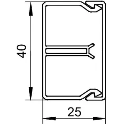 WDK-N25040RW KANAŁ INSTALACYJNY 25X40 BIAŁY