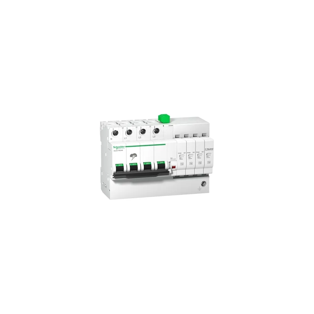 Schneider Electric Ogranicznik przepięć Acti9 iQuickPRD20r-T2-3N 3+1-biegunowy Typ2 20 kA ze stykiem, A9L16297