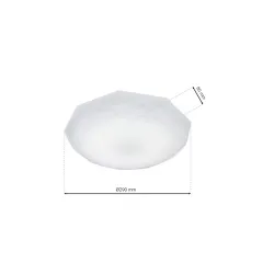 HEX BIAŁY OPRAWA SUFITOWA PLAFON LED 12W NW 4000K 960LM IP20 TWORZYWO/ METAL