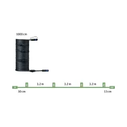OUTDOOR PLUG  SHINE PRZEWÓD ŁĄCZĄCY IP68 10M 1IN-5OUT CZARNY TWORZYWO SZTUCZNE