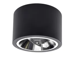 REDONDO CZARNY OPRAWA SUFITOWA TUBA NT 1X GU10 AR111/ 10W IP20 ALUMINIUM