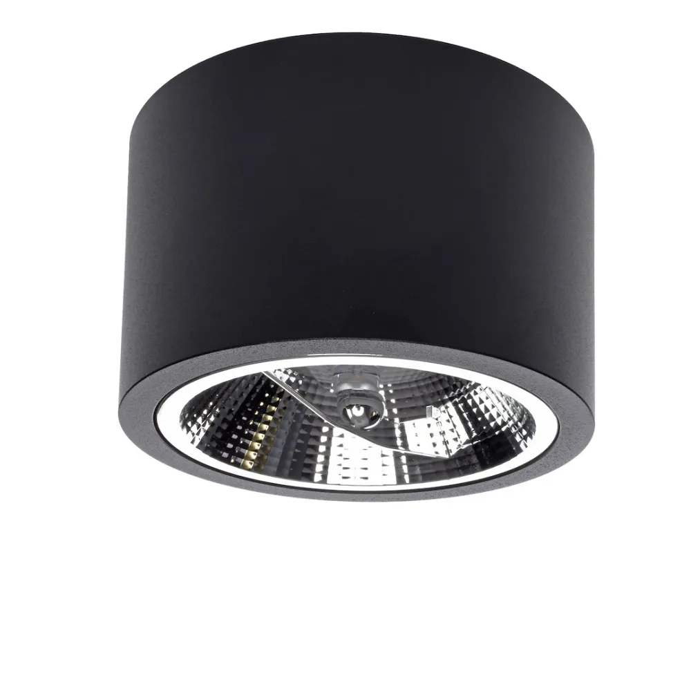 REDONDO CZARNY OPRAWA SUFITOWA TUBA NT 1X GU10 AR111/ 10W IP20 ALUMINIUM