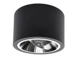 REDONDO CZARNY OPRAWA SUFITOWA TUBA NT 1X GU10 AR111/ 10W IP20 ALUMINIUM