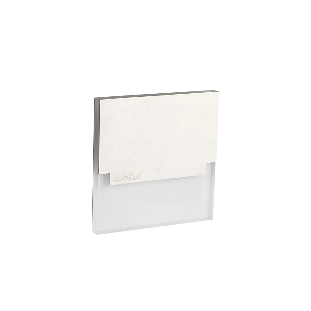 SABIK LED INOX OPRAWA SCHODOWA LED KWADRAT 1.3W 230V WW 3000K 13LM IP20 INOX SZLIFOWANA
