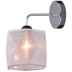 NOSJA CHROM/ BIAŁY OPRAWA ŚCIENNA KINKIET NT 1X E27/ 40W IP20 METAL/ TKANINA