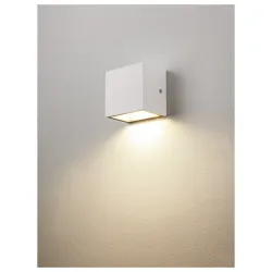 SITRA BIAŁY OPRAWA ŚCIENNA FASADOWA NT LED 6.2W 3000K/ 4000K 580LM/ 620LM IP44 ALUMINIUM/ SZKŁO