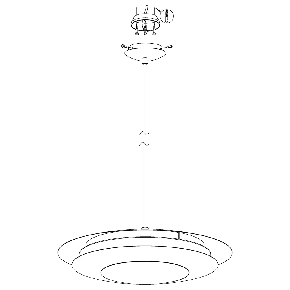 MONEVA-C BIAŁY OPRAWA WISZĄCA LED 18W 2700K-6500K 2300LM IP20 STAL/ TWORZYWO