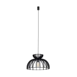 KYMI C CZARNY OPRAWA WISZĄCA 1X E27 25W IP20 SKLEJKA/ STAL LAKIEROWANA