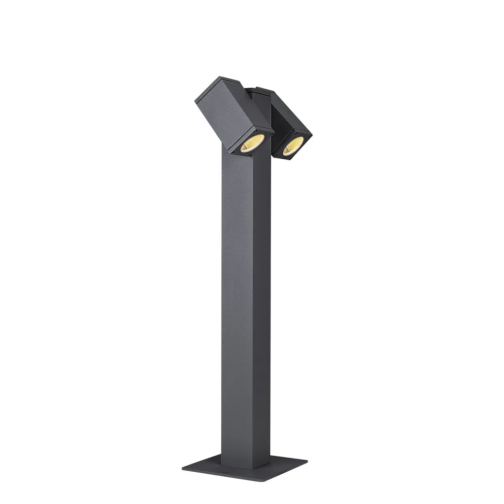THEO ANTRACYT OPRAWA PODŁOGOWA 2X GU10/ 7W IP44 ALUMINIUM
