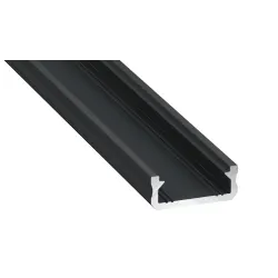 PROFIL ALUMINIOWY CZARNY TYP D 1M + KLOSZ MLECZNY ALUMINIUM