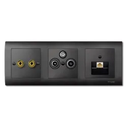 Schneider Electric Merten, System M, płytka centralna mechanizmu RJ45, pojedyncza, antracyt, MTN298314