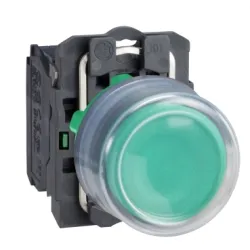 Schneider Electric Harmony XB5 Przycisk okapturzony, zielony, plastikowy, XB5AP31
