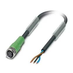 SAC-3P- 5,0-PUR/M 8FS KABEL CZUJNIKA/URZĄDZENIA WYKONAWCZEGO, 3-BIEG., PUR BEZHALOGENOWY, CZARNO-SZA