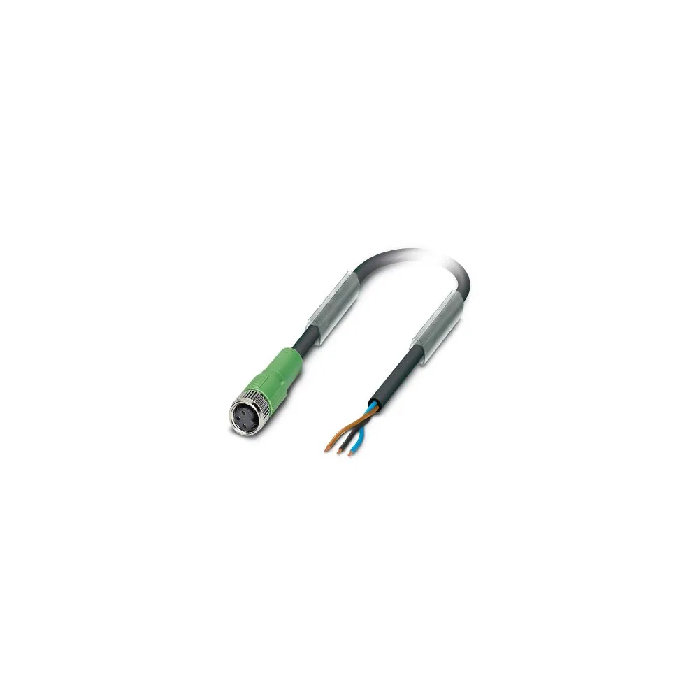 SAC-3P- 5,0-PUR/M 8FS KABEL CZUJNIKA/URZĄDZENIA WYKONAWCZEGO, 3-BIEG., PUR BEZHALOGENOWY, CZARNO-SZA