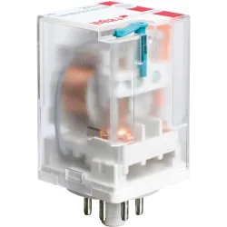 R15-2012-23-1220-WT PRZEKAŹNIK PRZEMYSŁOWY 10A 2P 220V DC WTYKOWY + WSKAŹNIK, PRZYCISK TESTUJĄCY