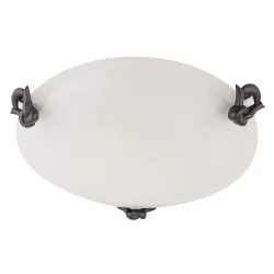 EVA BIAŁY/ BRĄZOWY OPRAWA SUFITOWA PLAFON 1X E27/ 60W 30X30 IP20 METAL/ SZKŁO