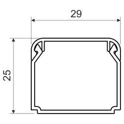 LHD  30X25 KANAŁ KABLOWY 30X25 2M/48M PVC IP40 IK06 BIAŁY
