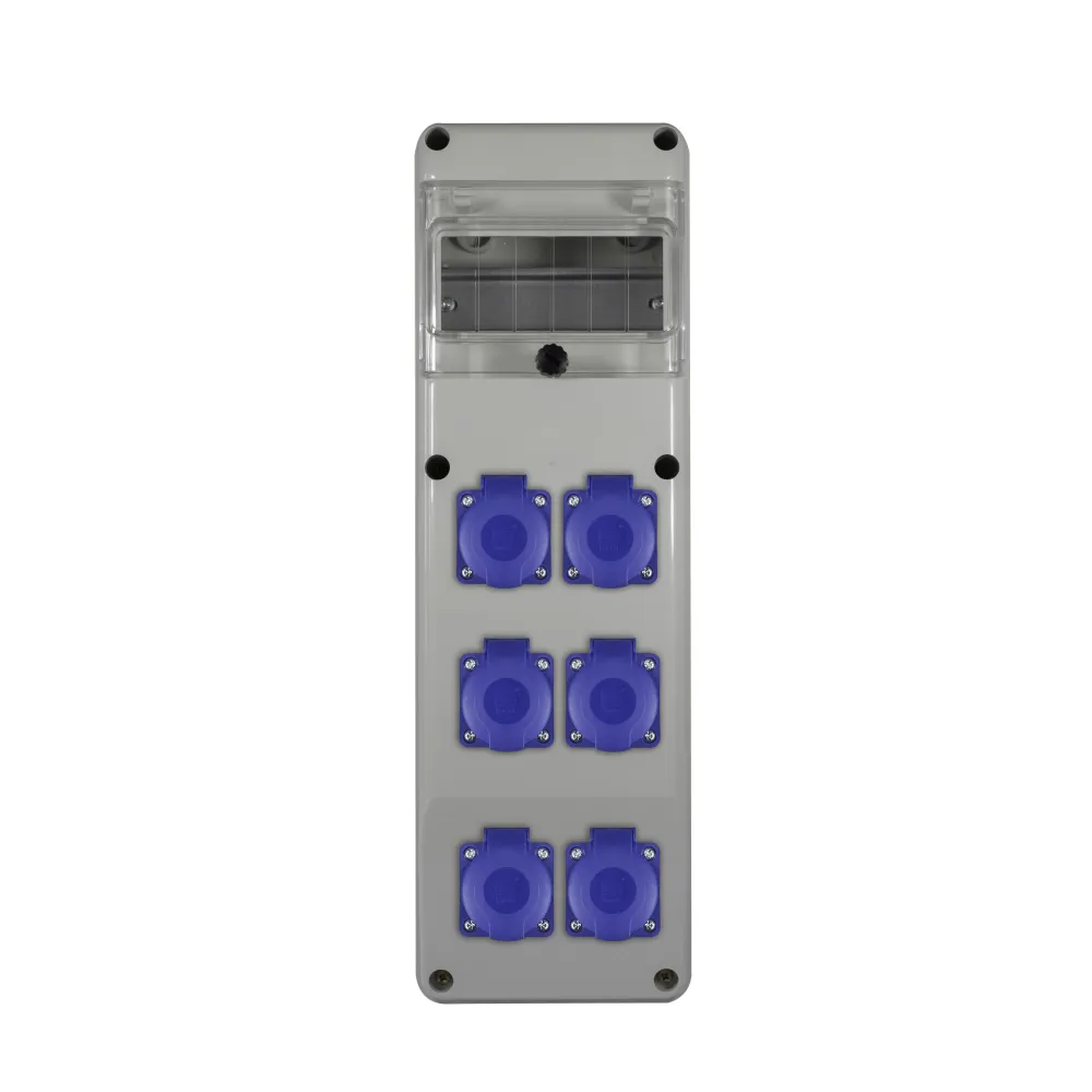R-BOX SLIM  6S ROZDZIELNIA BUDOWLANA NT 1X 16A/5P 1X 32A/5P IP44