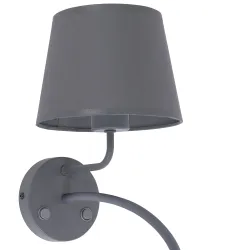 MAJA GRAY GRAFIT OPRAWA ŚCIENNA KINKIET NT 1X E27/ 60W + 1X GU10/ 10W METAL/ TKANINA